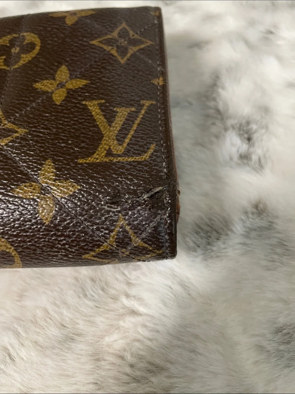 Louis Vuitton Monogram Canvas Brown and Gold Turn-Lock Wallet